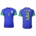Cheap Brazil Thiago Silva #3 Away Football Shirt World Cup 2022 Short Sleeve